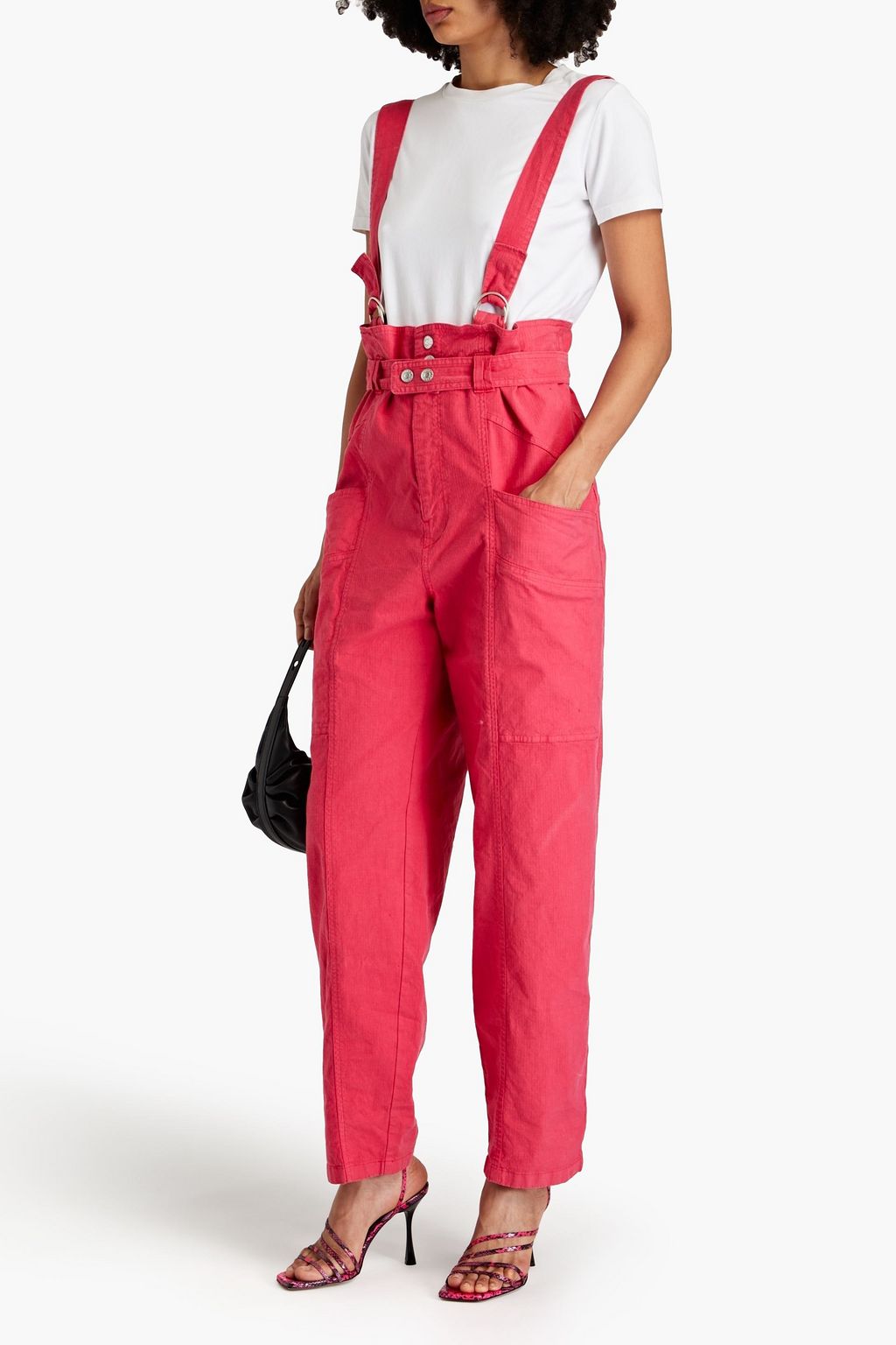 ISABEL MARANT Ekla linen-blend ripstop tapered pants