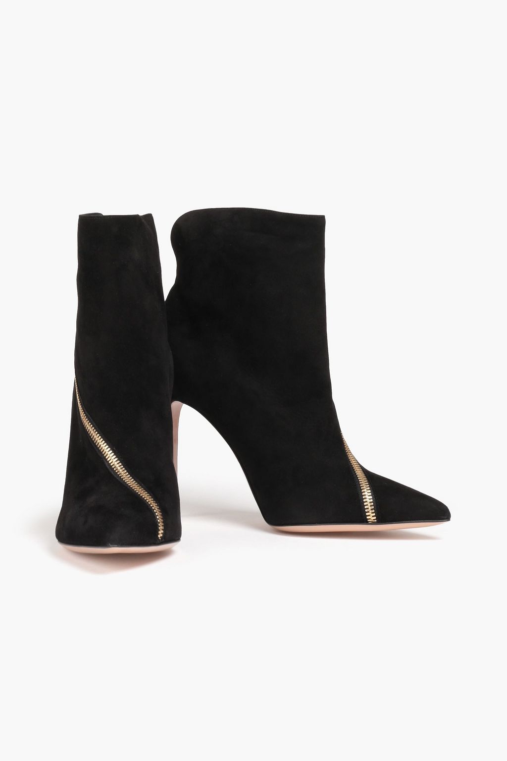 GIANVITO ROSSI Zip-detailed suede ankle boots