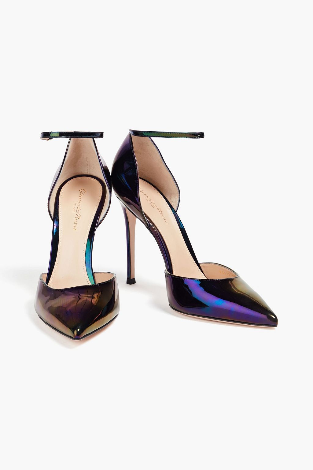 GIANVITO ROSSI Iridescent patentleather pumps THE