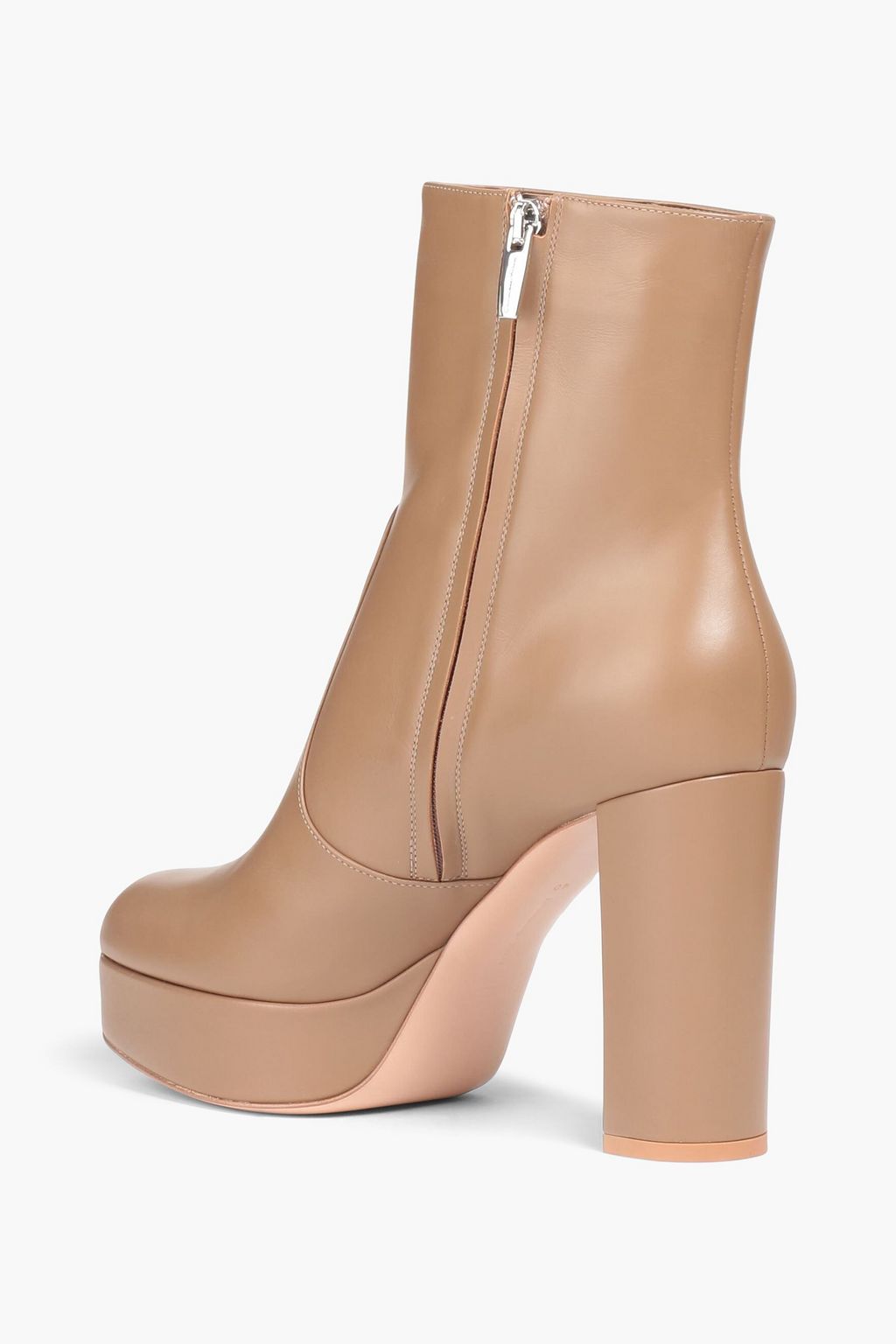 GIANVITO ROSSI Leather platform ankle boots