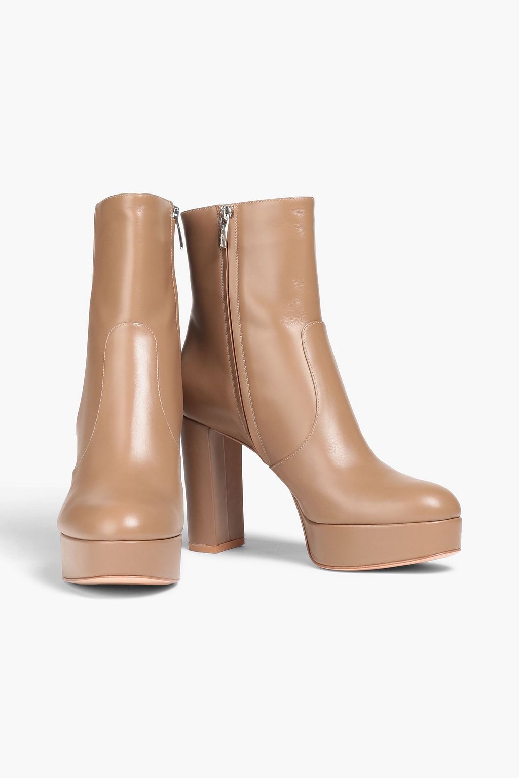 GIANVITO ROSSI Leather platform ankle boots