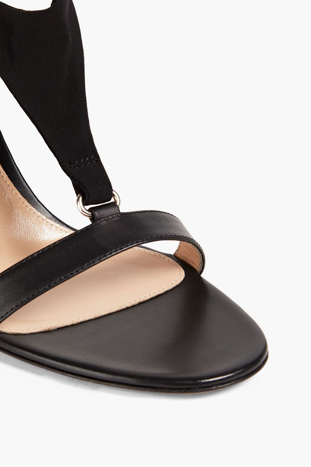 GIANVITO ROSSI Jersey-trimmed leather sandals
