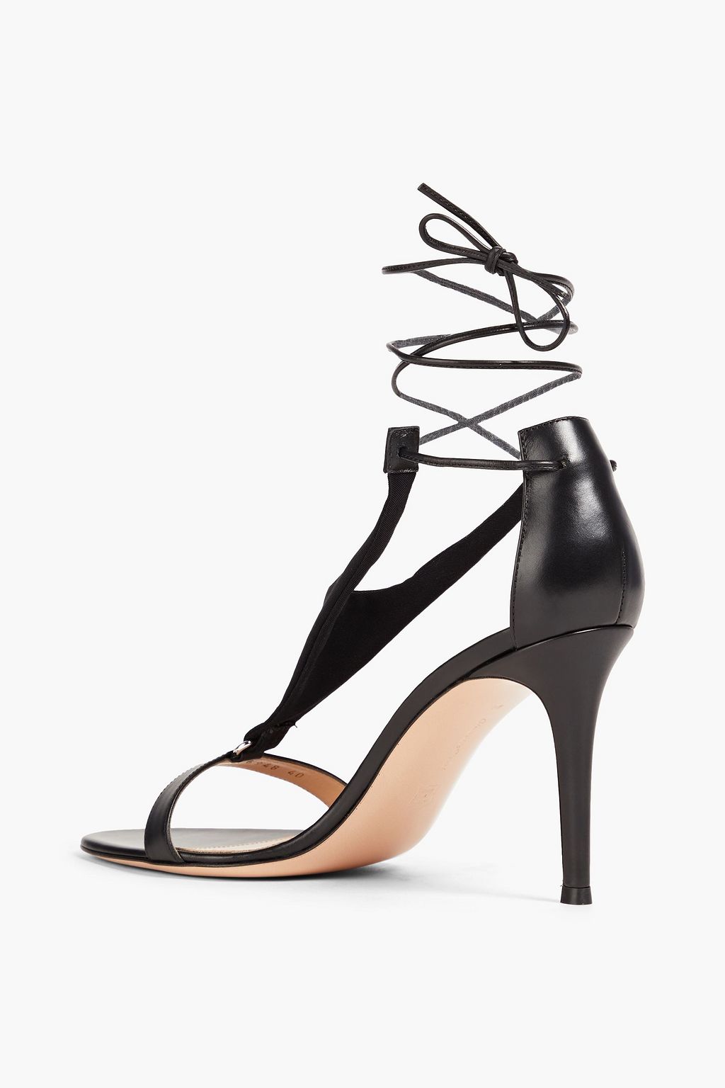GIANVITO ROSSI Jersey-trimmed leather sandals