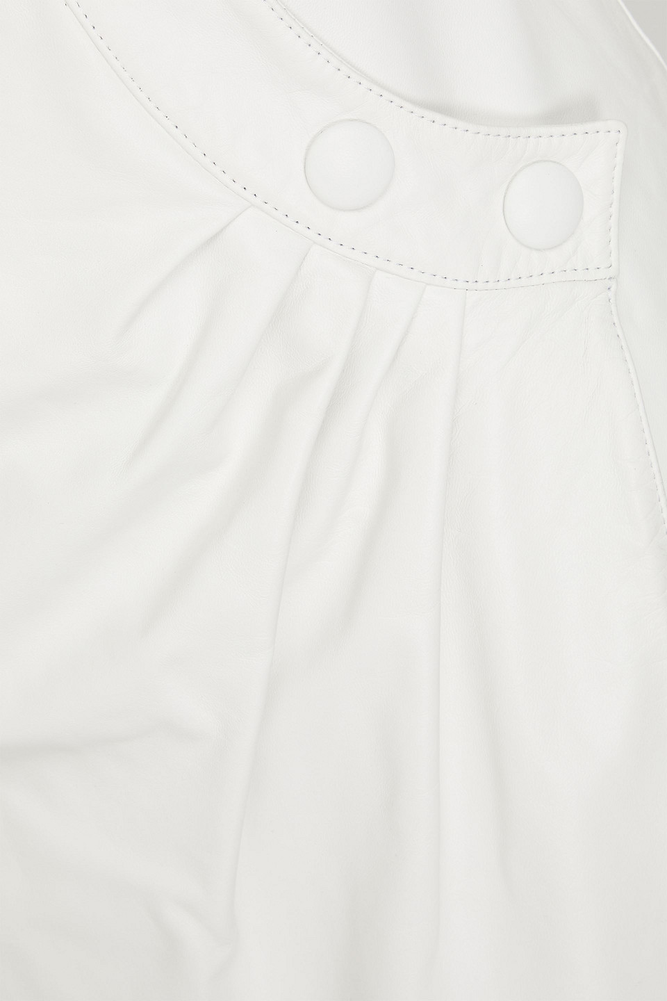 Isabel Marant Wrap-effect Leather Dress In Weiss