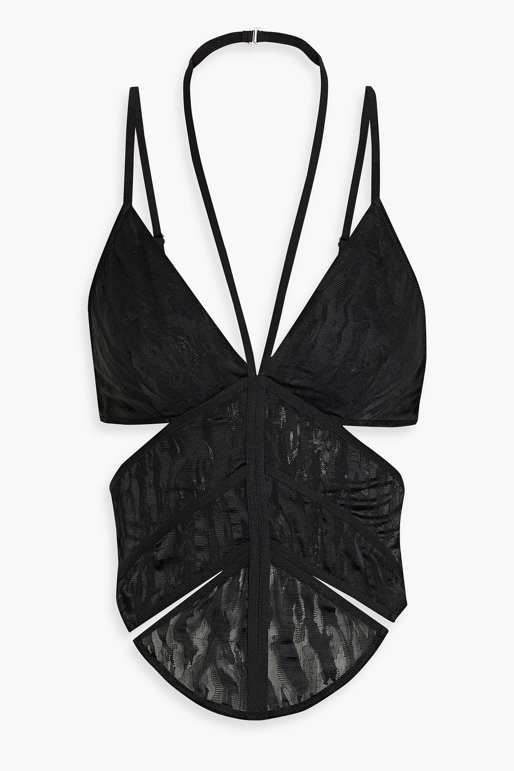 DION LEE Cutout lace bustier top THE OUTNET