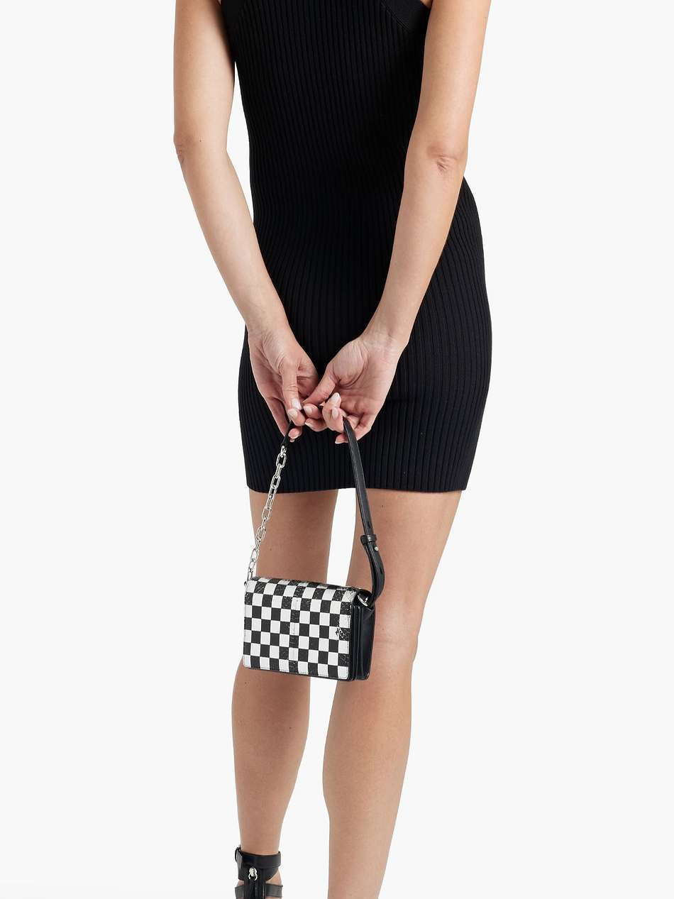 cutout ribbed cotton-blend mini dress