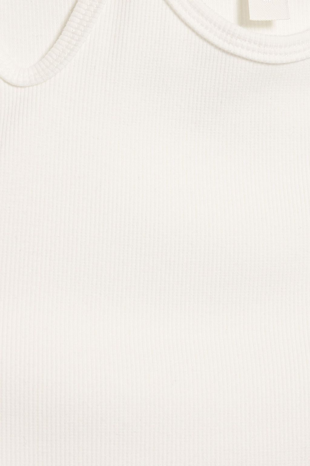 DION LEE Cutout ribbed cotton-blend top