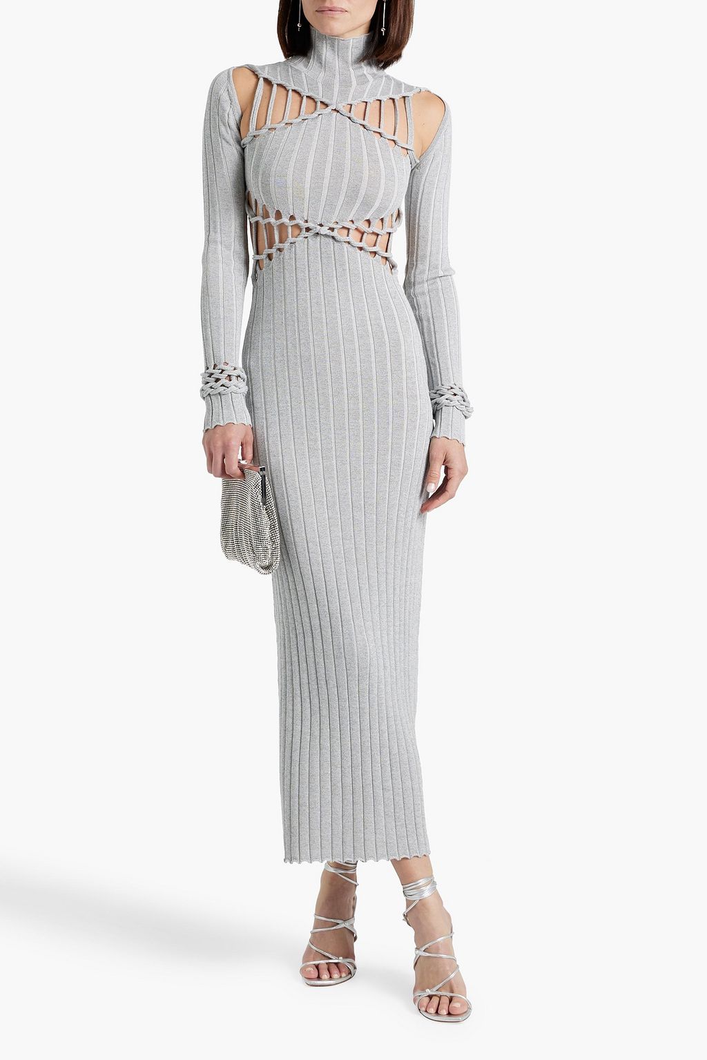 DION LEE Cutout ribbed-knit maxi dress | THE OUTNET