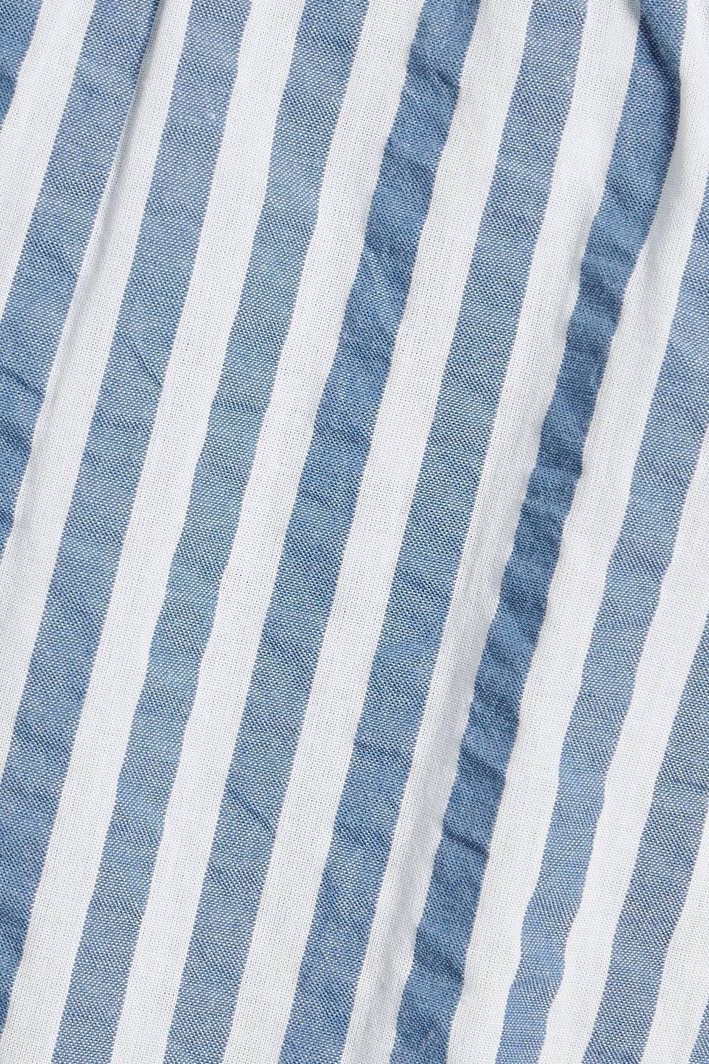 HAMILTON AND HARE Striped cotton-poplin pajama pants