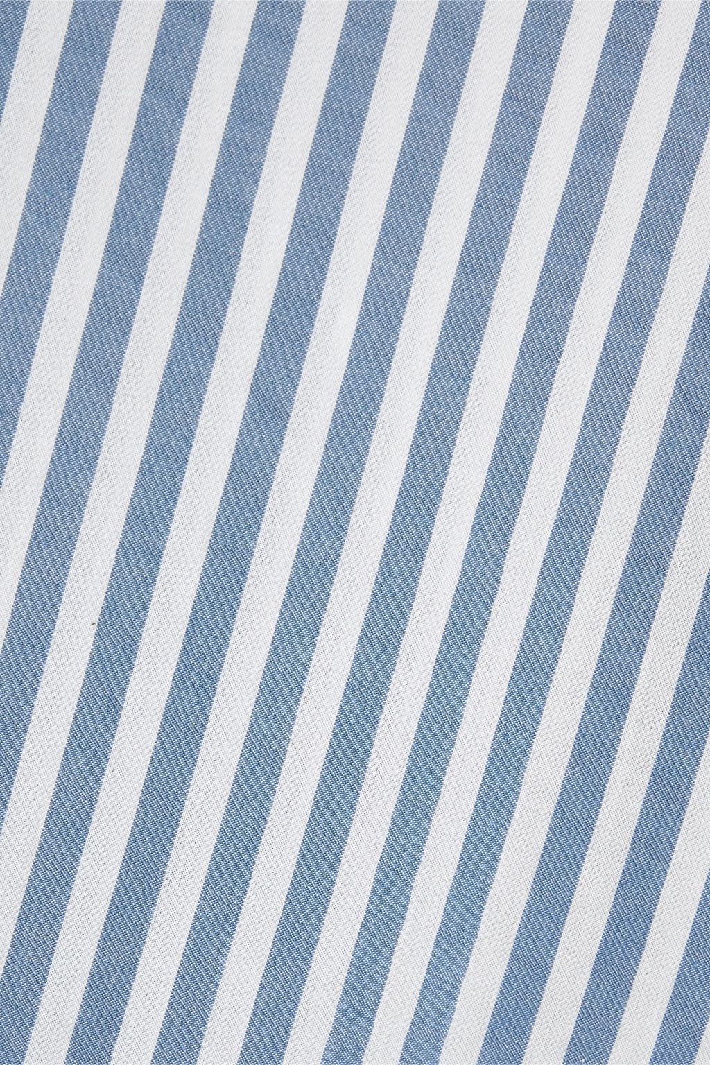 HAMILTON AND HARE Striped cotton-poplin pajama top