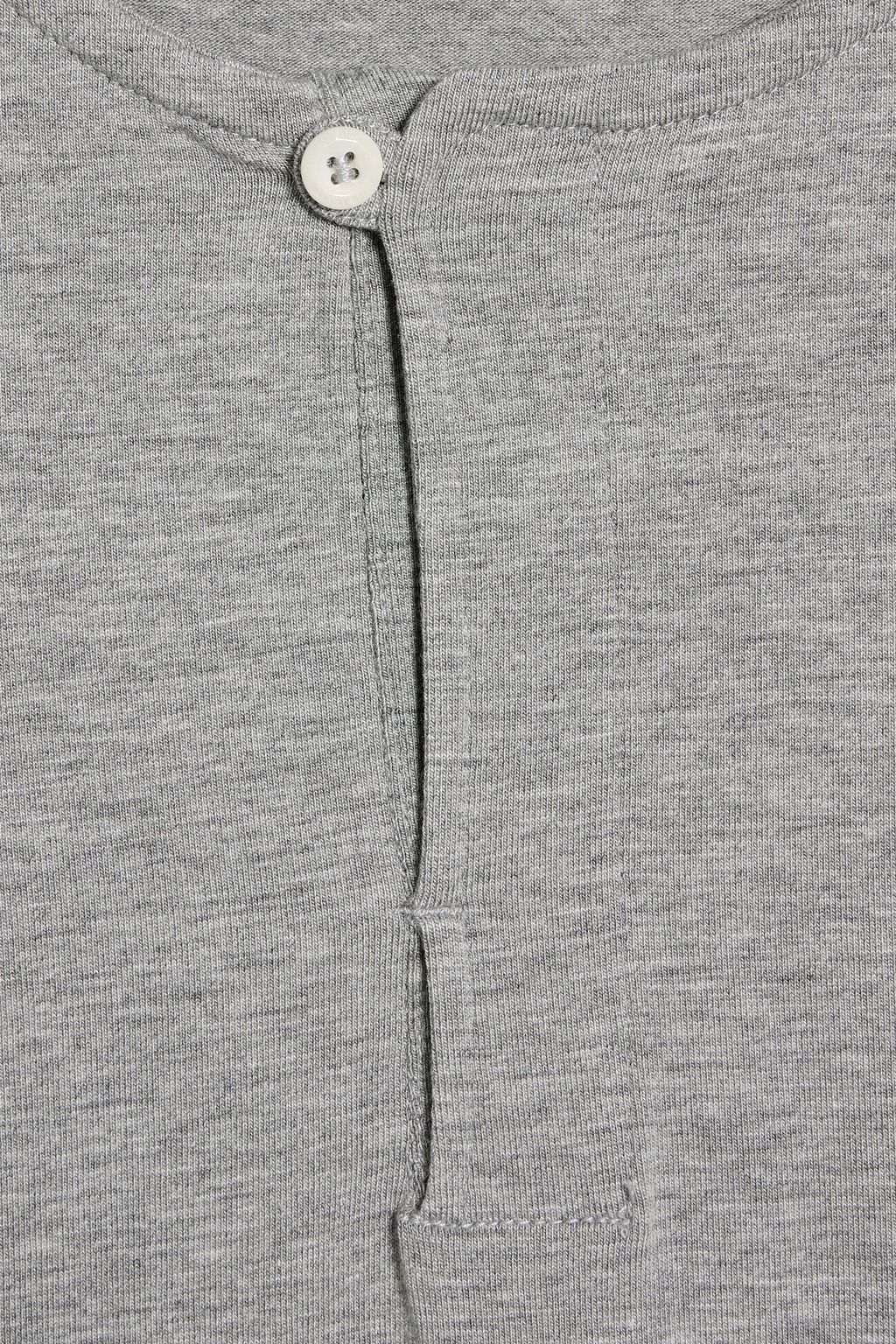 HAMILTON AND HARE Lyocell-blend jersey Henley T-shirt