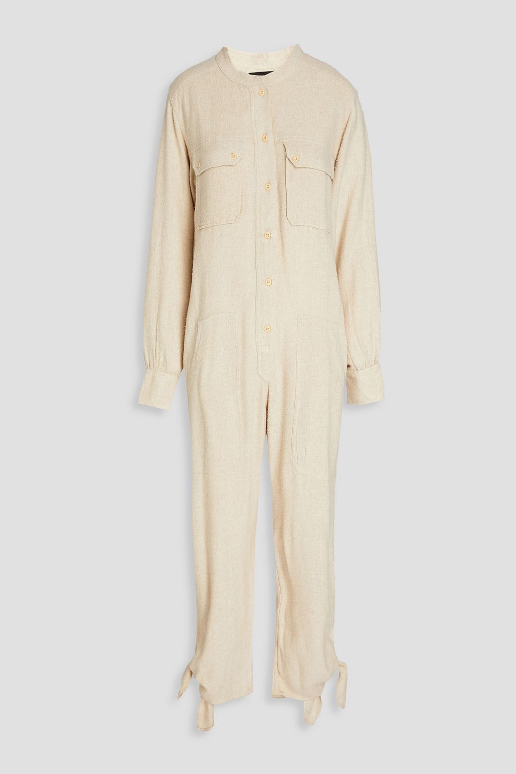 Tacaia cropped silk twill jumpsuit
