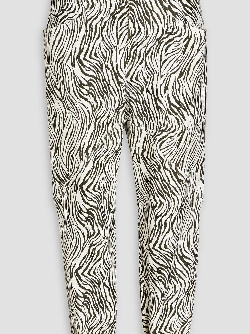badeloisa cropped zebra-print leather tapered pants