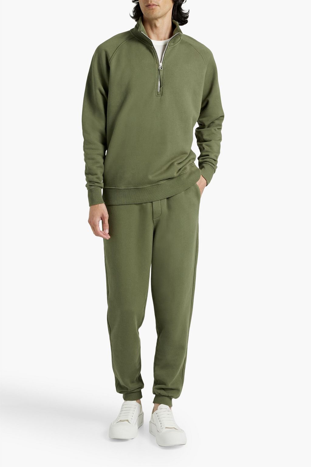 HAMILTON AND HARE コットンフリース ハーフジップ スウェットシャツ
