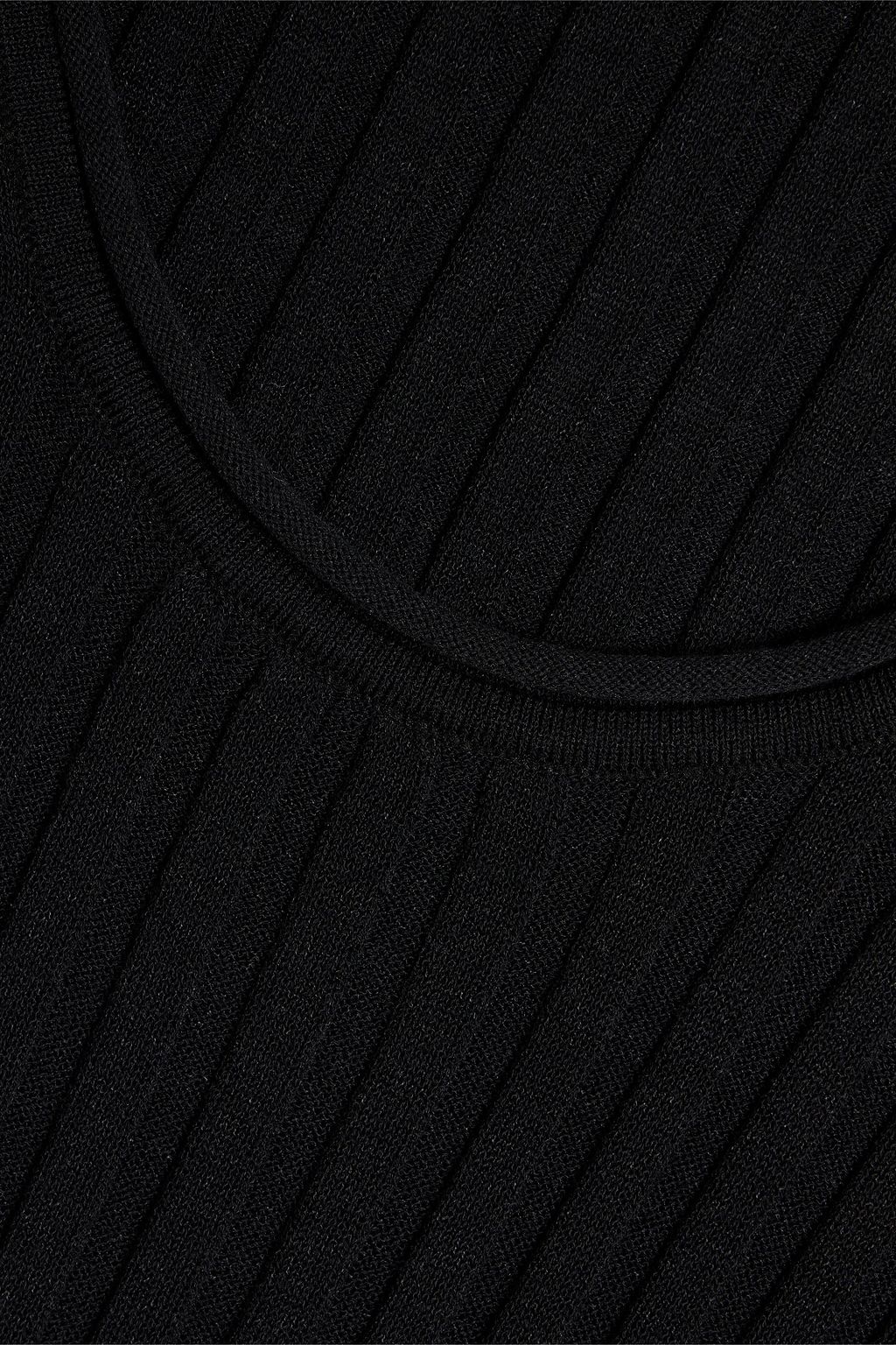 DION LEE Ribbed cotton-blend dress