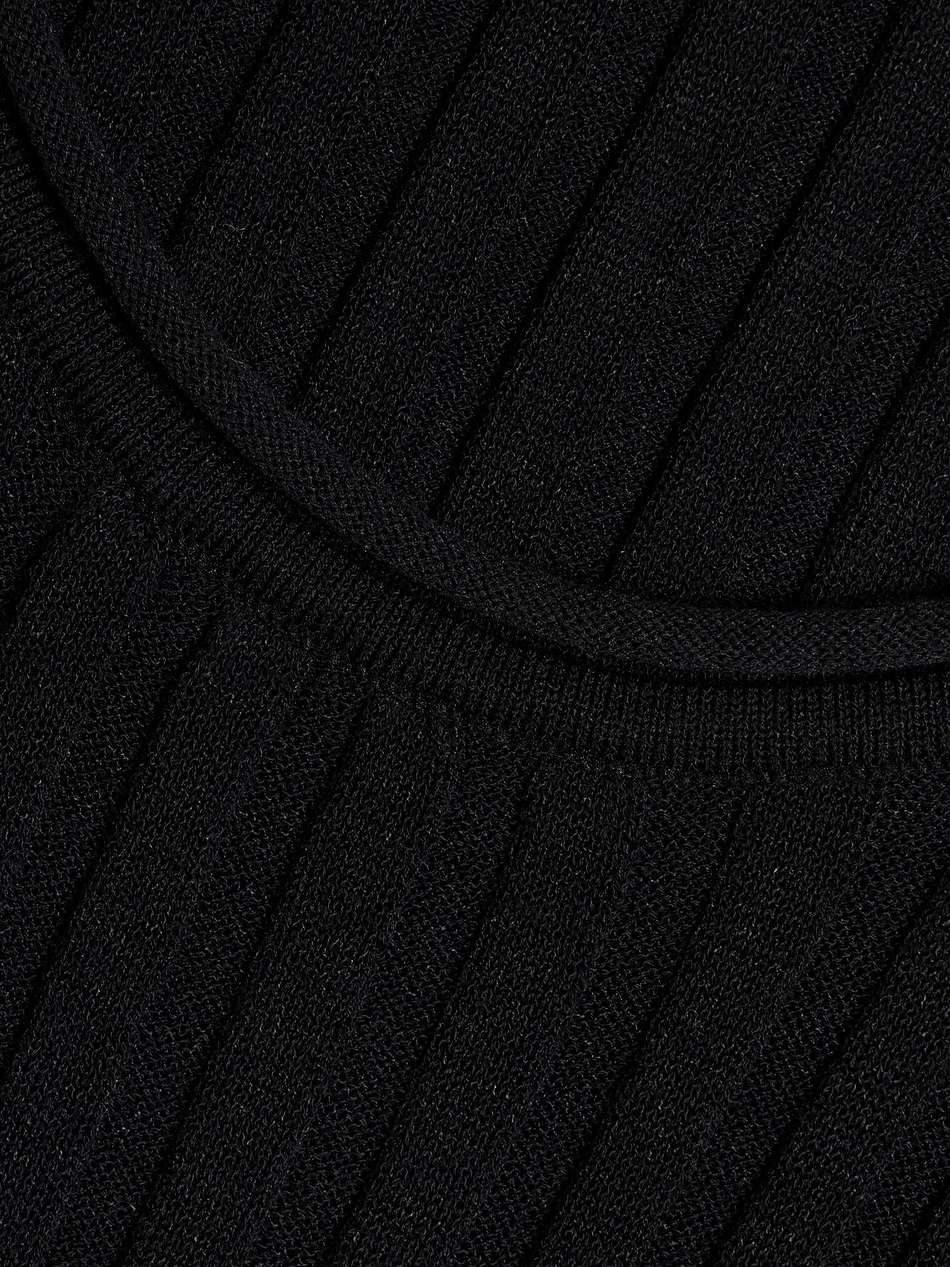 ribbed cotton-blend dress