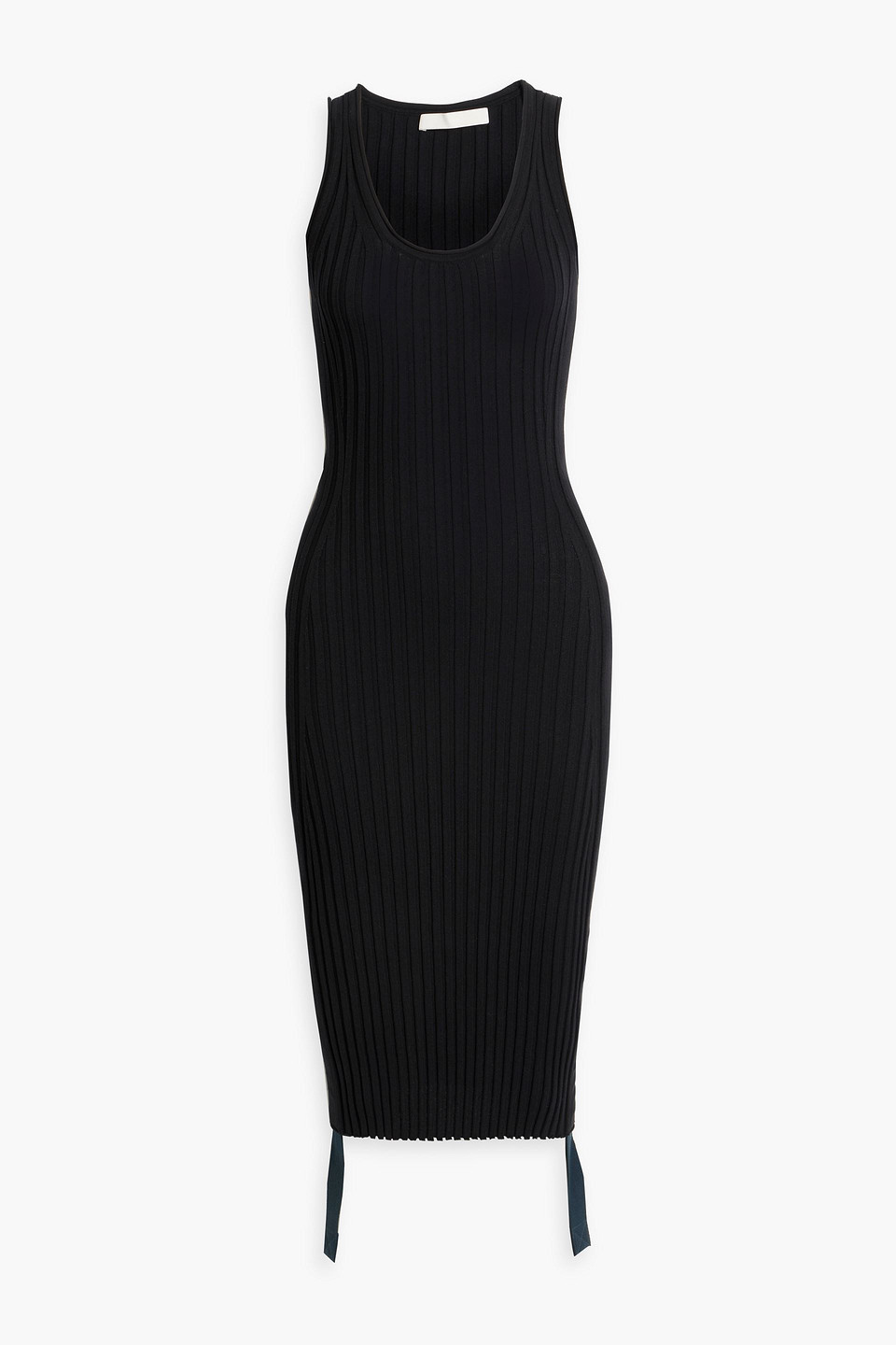 Dion Lee Ribbed Cotton-blend Dress In Black