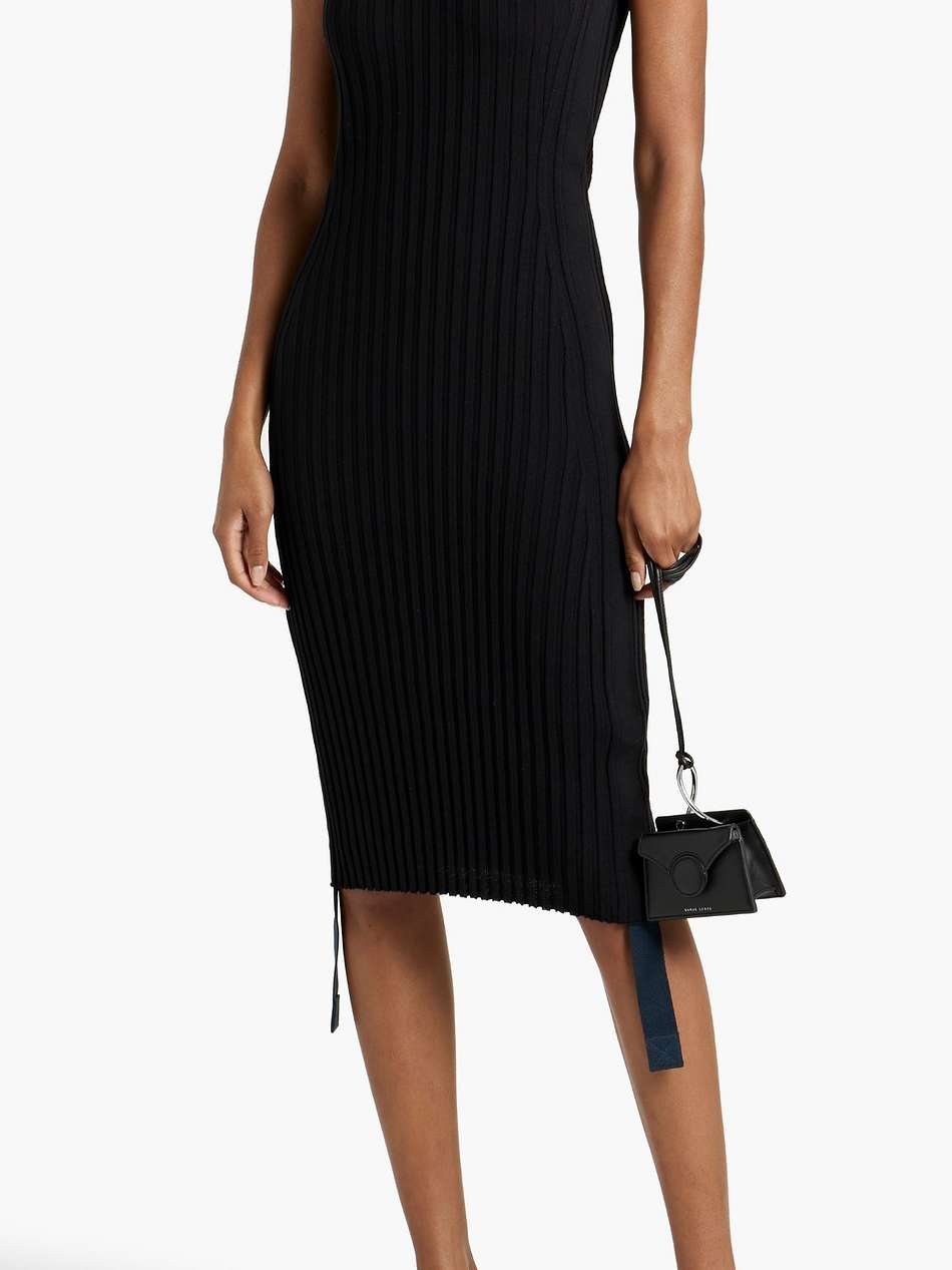 ribbed cotton-blend dress