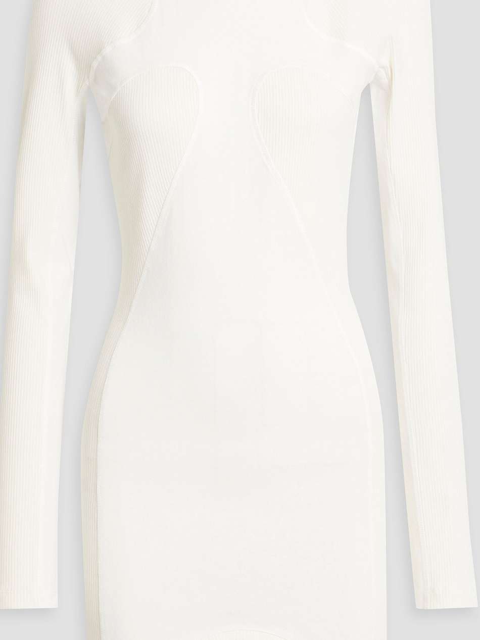 ribbed cotton-jersey mini dress