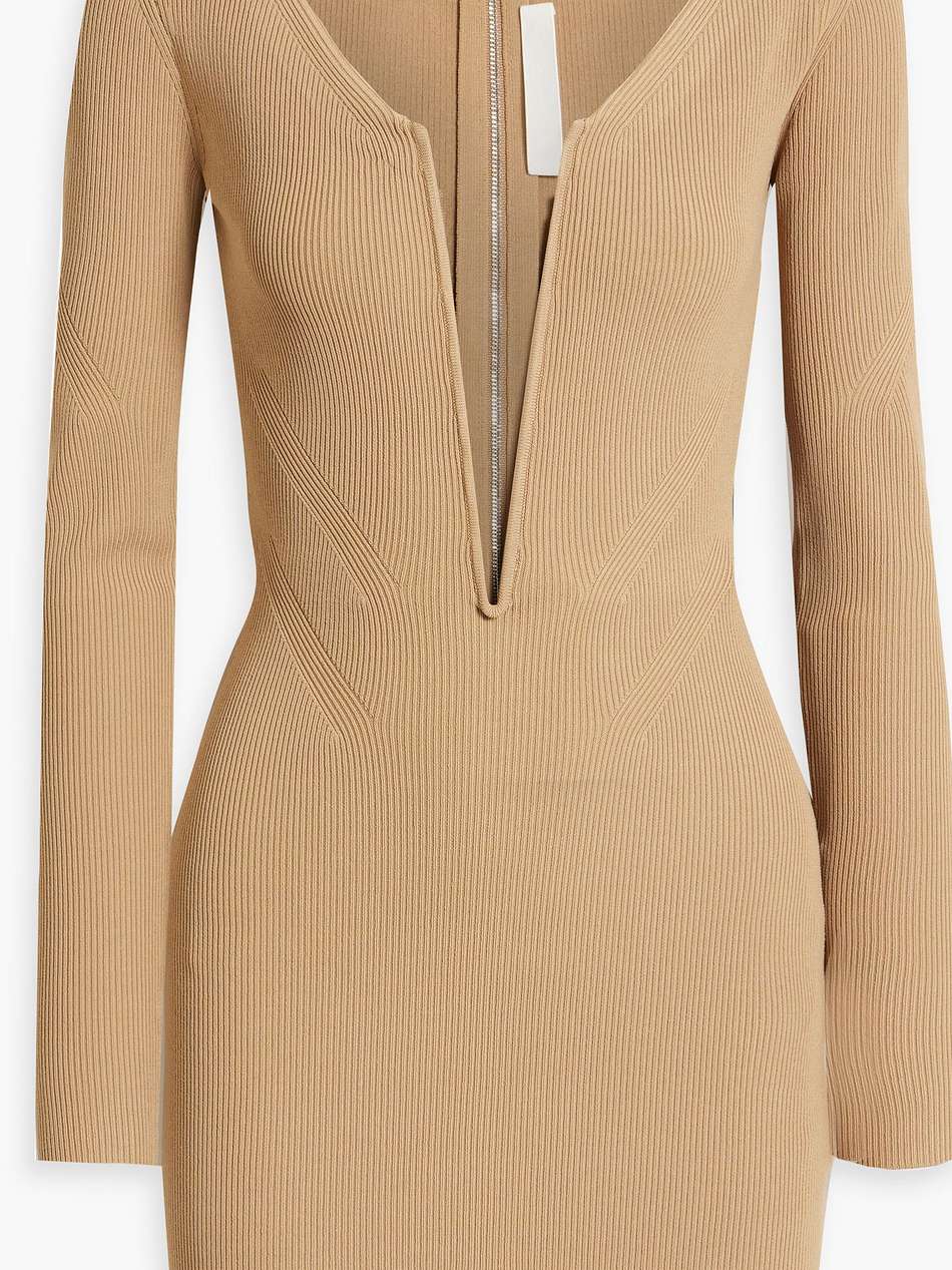 ribbed-knit mini dress