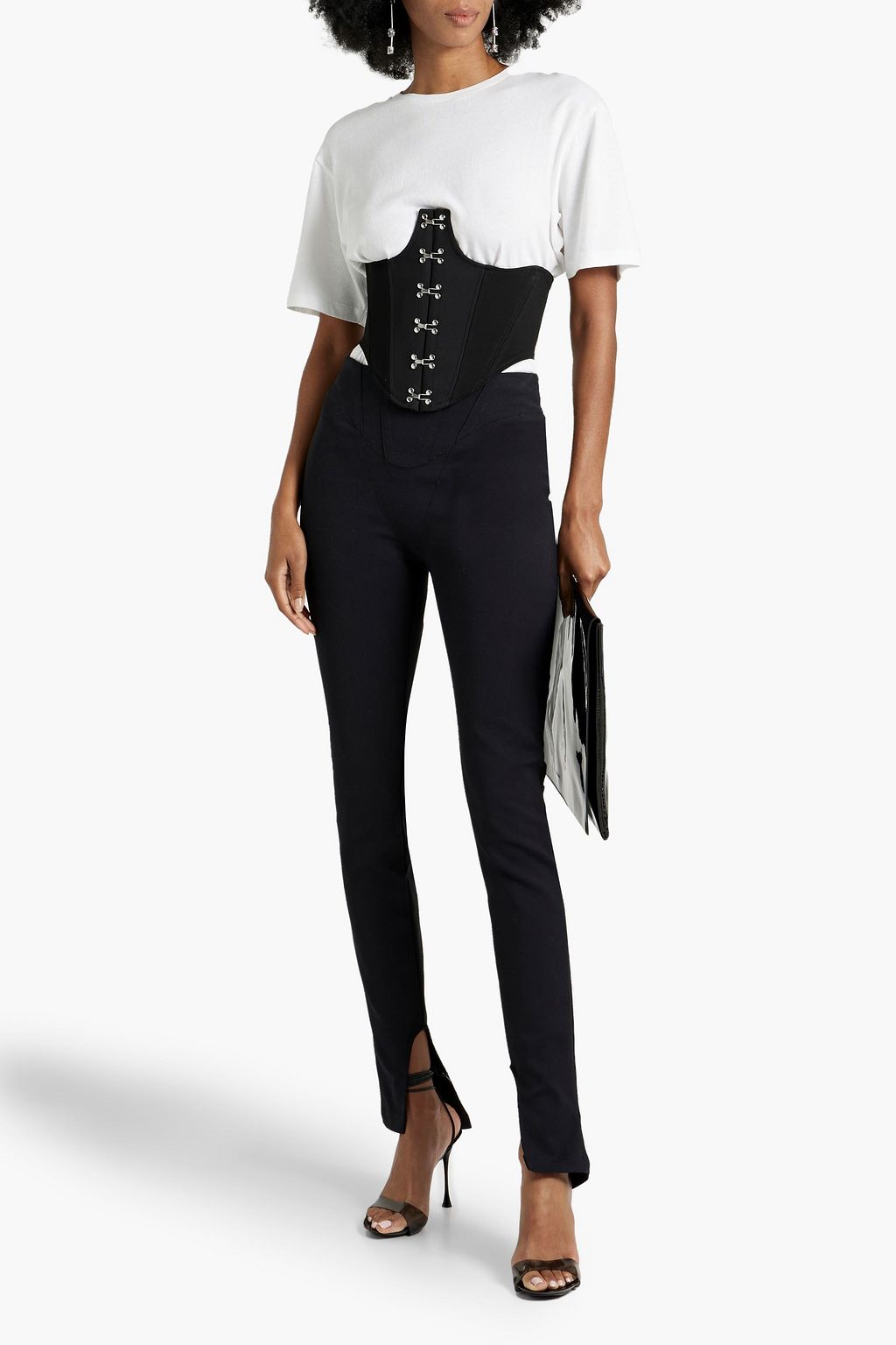 DION LEE Cotton-blend skinny pants