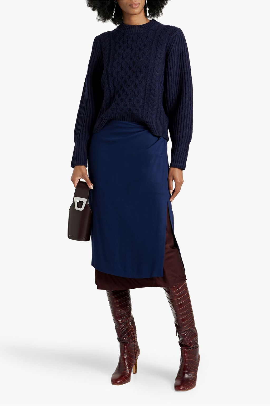 CHINTI & PARKER Aran cable-knit wool sweater