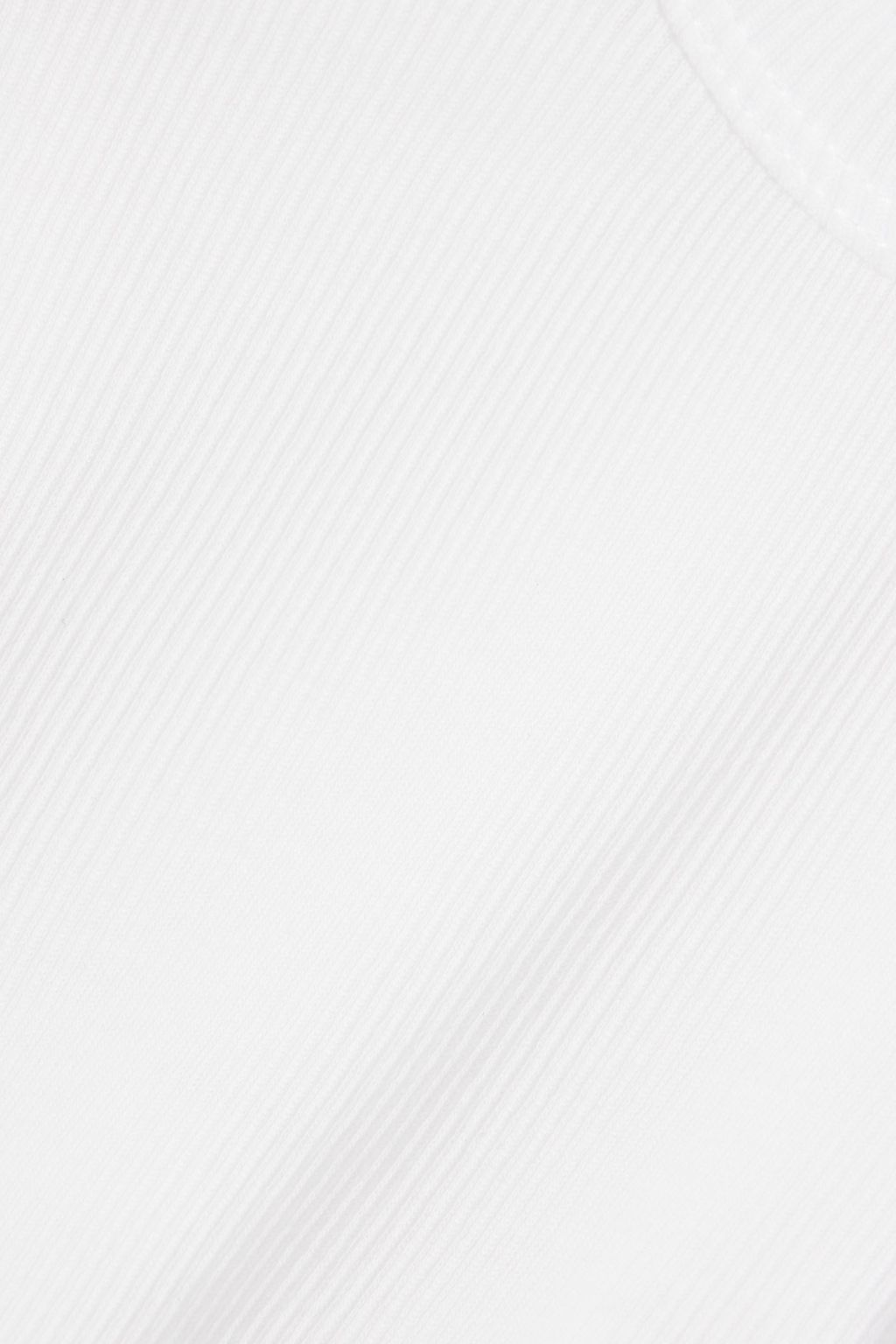 DION LEE بلوزة يمكن ارتداؤها بعدة طرق من قطن جيرسي مطاطي مضلّع