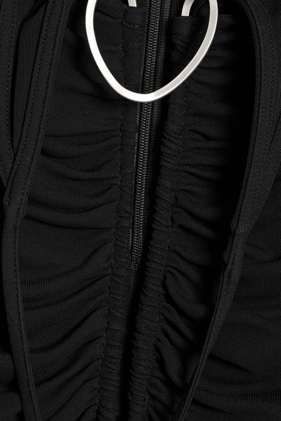 Dion Lee Mobius Off-the-shoulder Gathered Stretch-jersey Top In Black