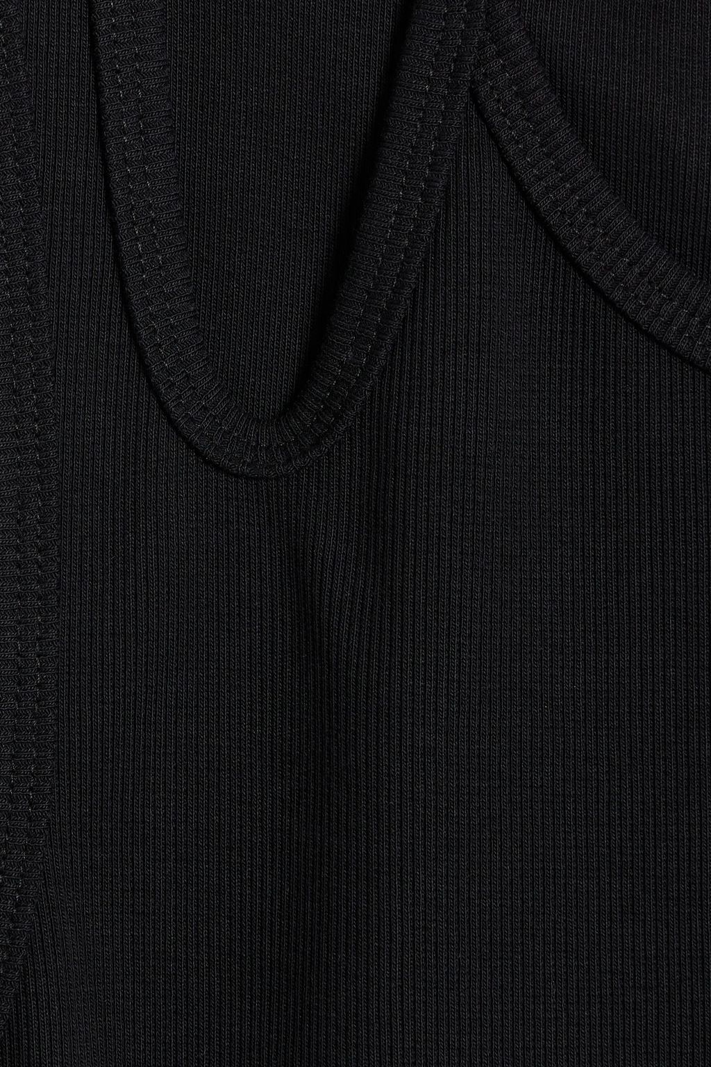 DION LEE Cutout ribbed cotton-blend top