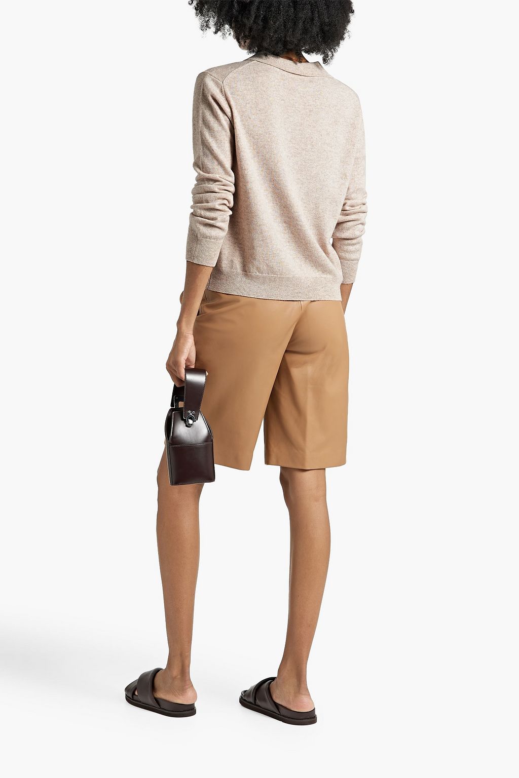 CHINTI & PARKER Nico two-tone wool and cashmere-blend polo sweater