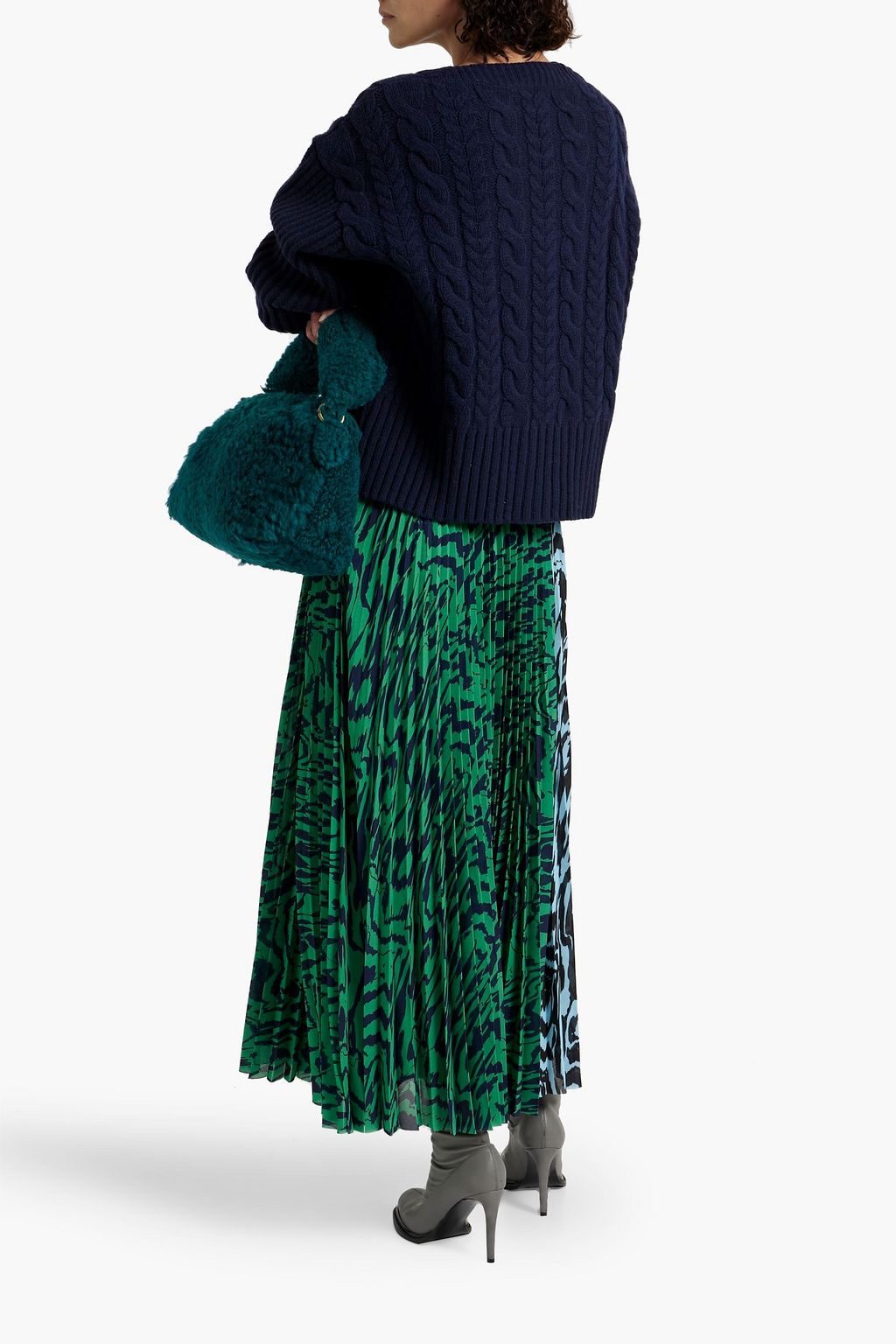 CHINTI & PARKER Aran cable-knit wool cardigan