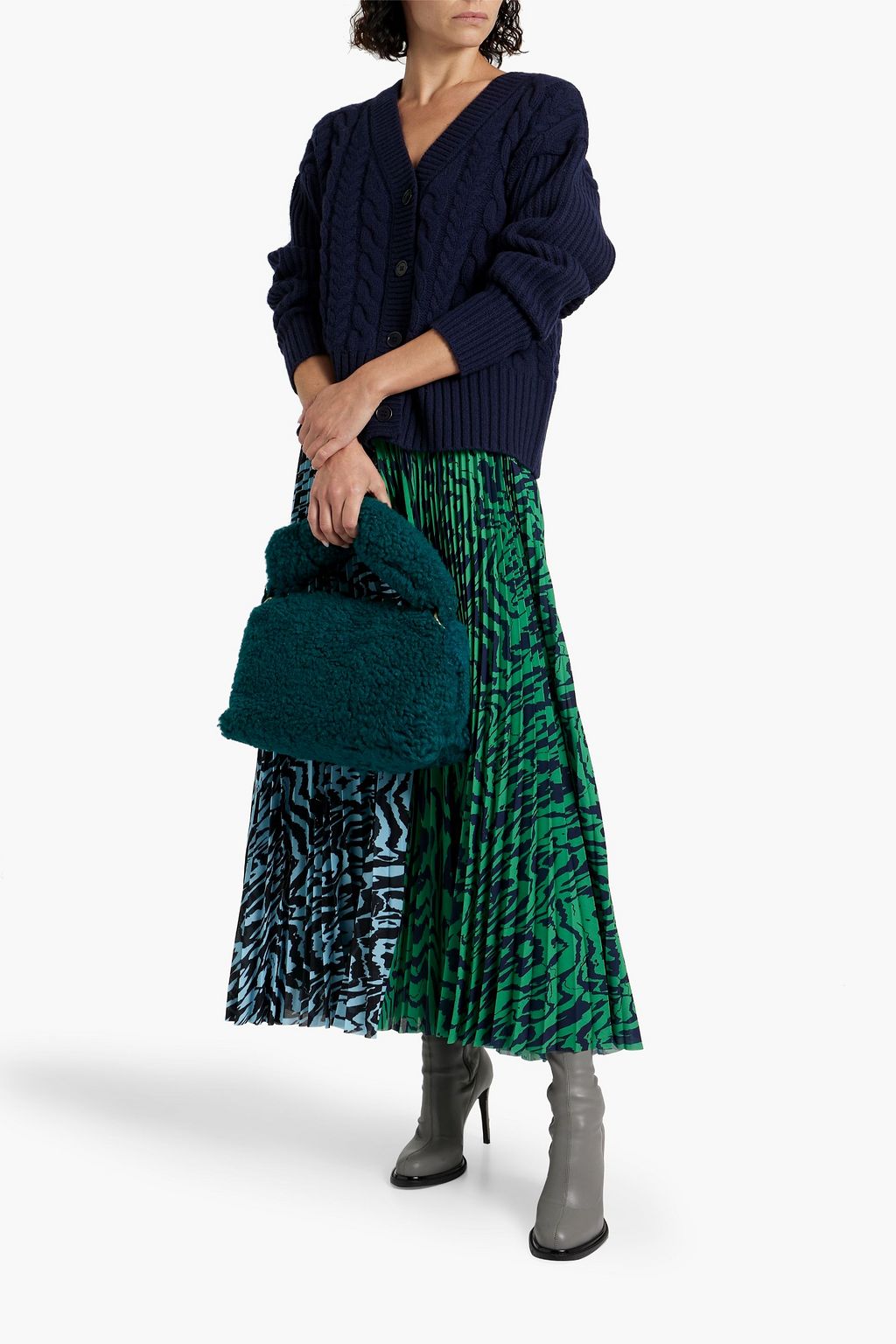 CHINTI & PARKER Aran cable-knit wool cardigan