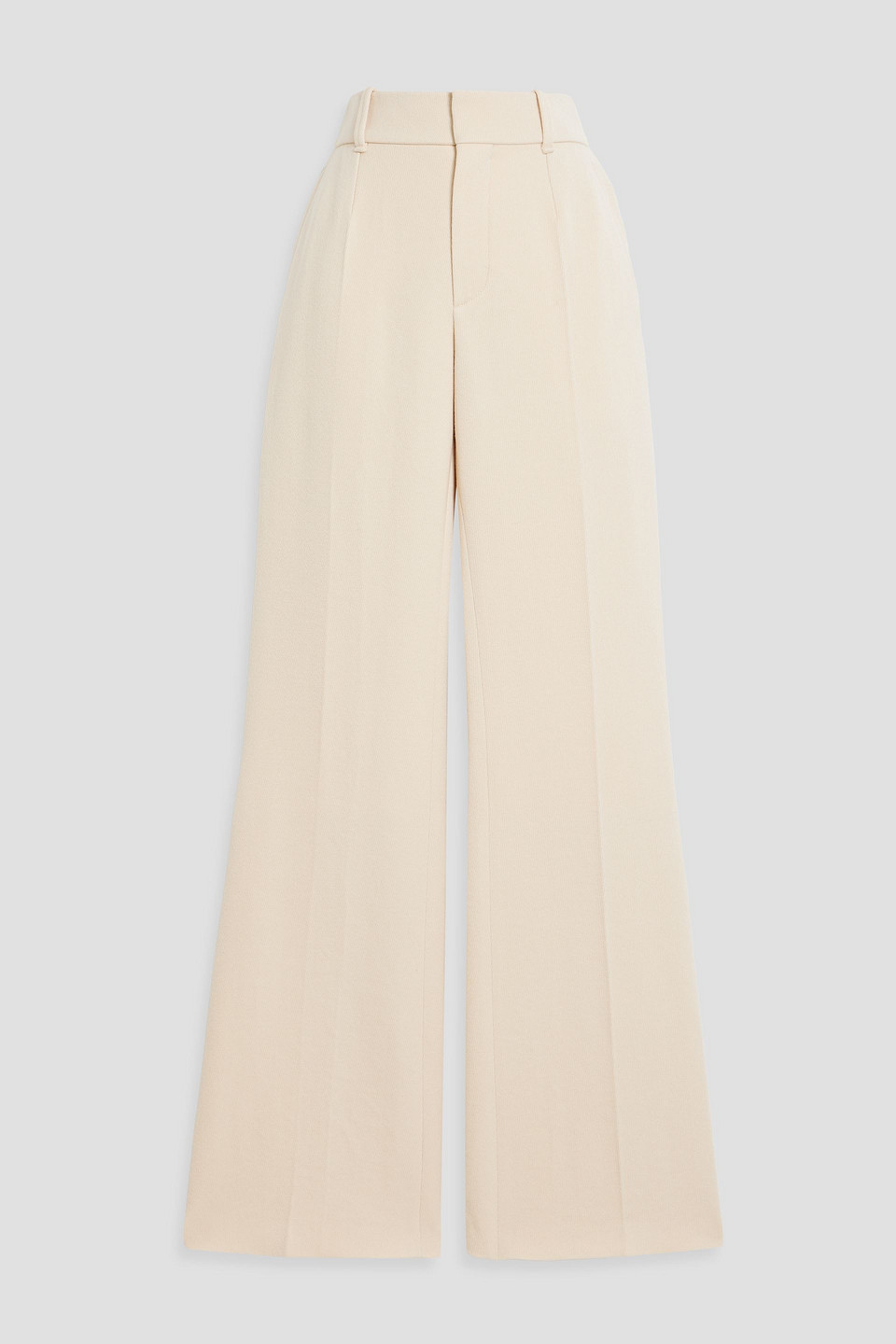 Chloé Wool Flared Pants In Ecru