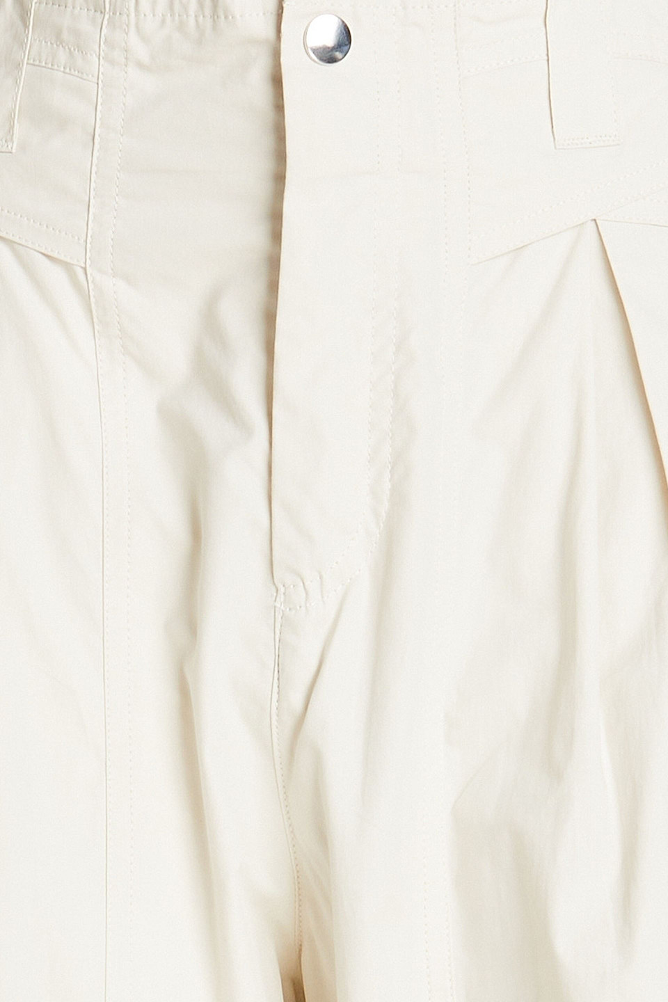 Isabel Marant Pleated Cotton-poplin Straight-leg Pants In Steingrau
