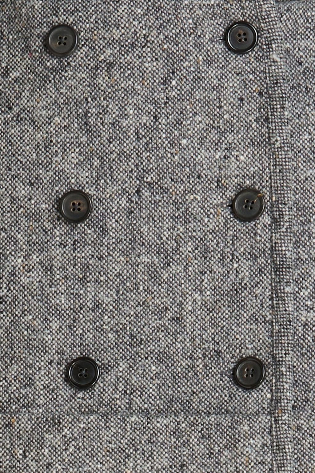 THOM BROWNE Mini-Wickelrock aus Tweed aus einer Merinowoll-Mohairmischung
