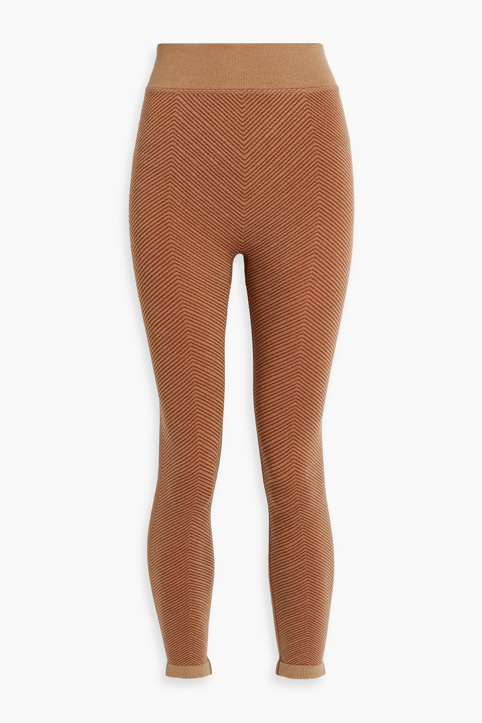 cordova - andora striped stretch-knit leggings - brown - xs/s