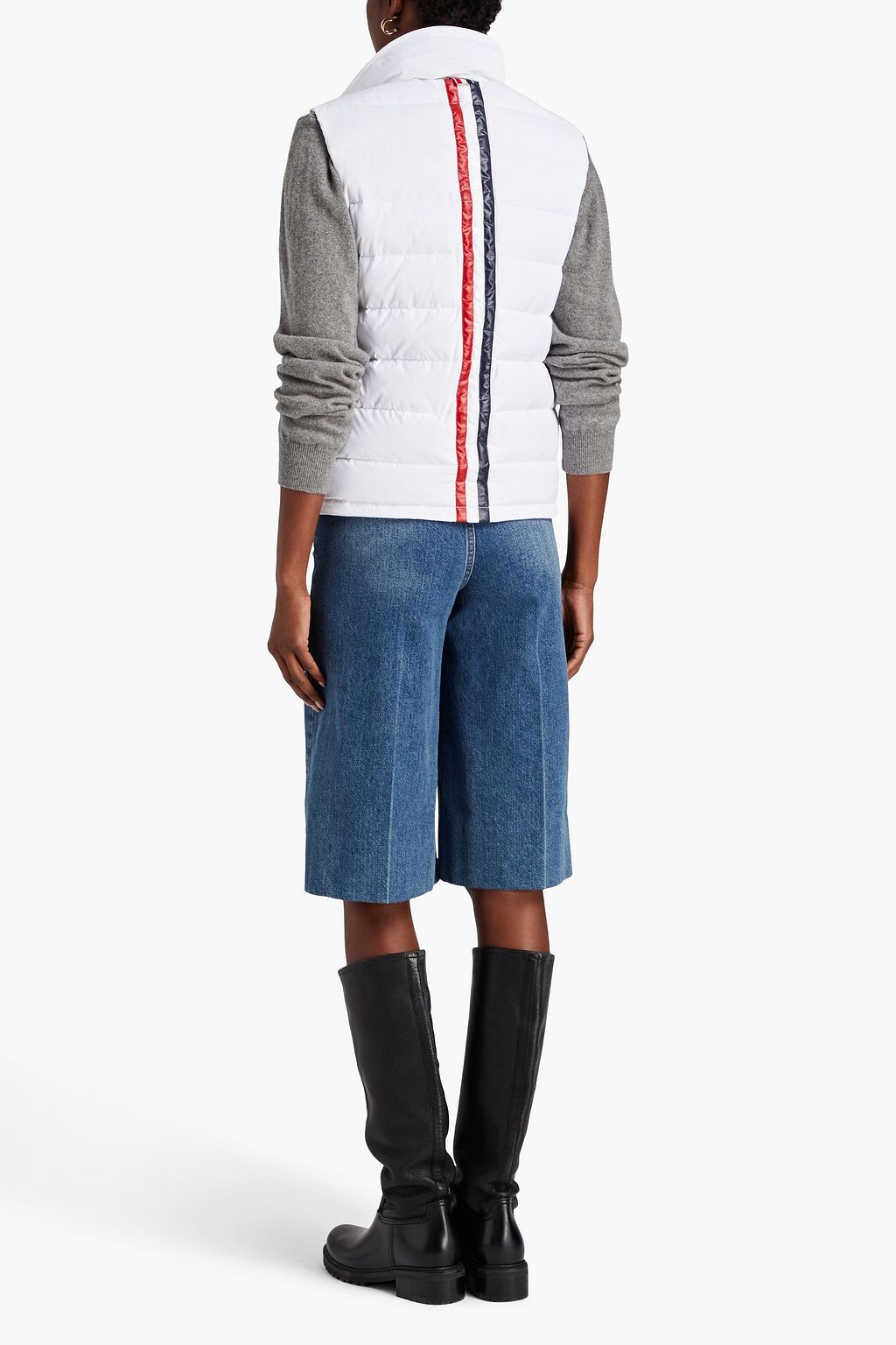 THOM BROWNE Quilted shell hooded vest