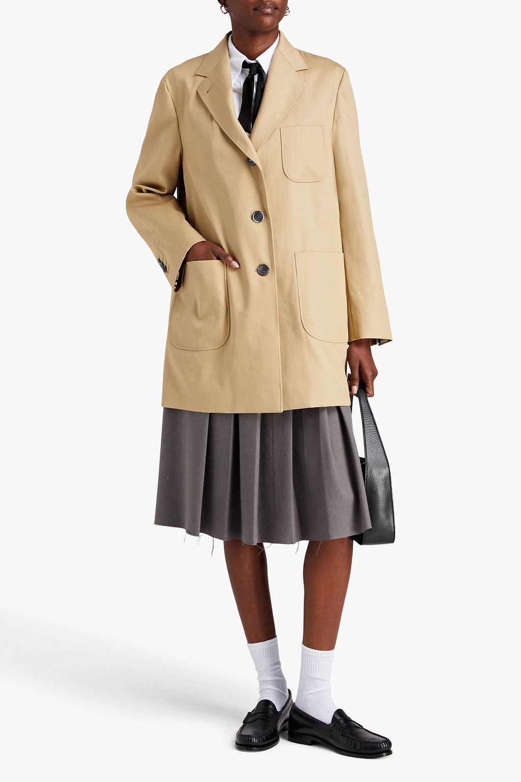 THOM BROWNE Cotton-gabardine coat