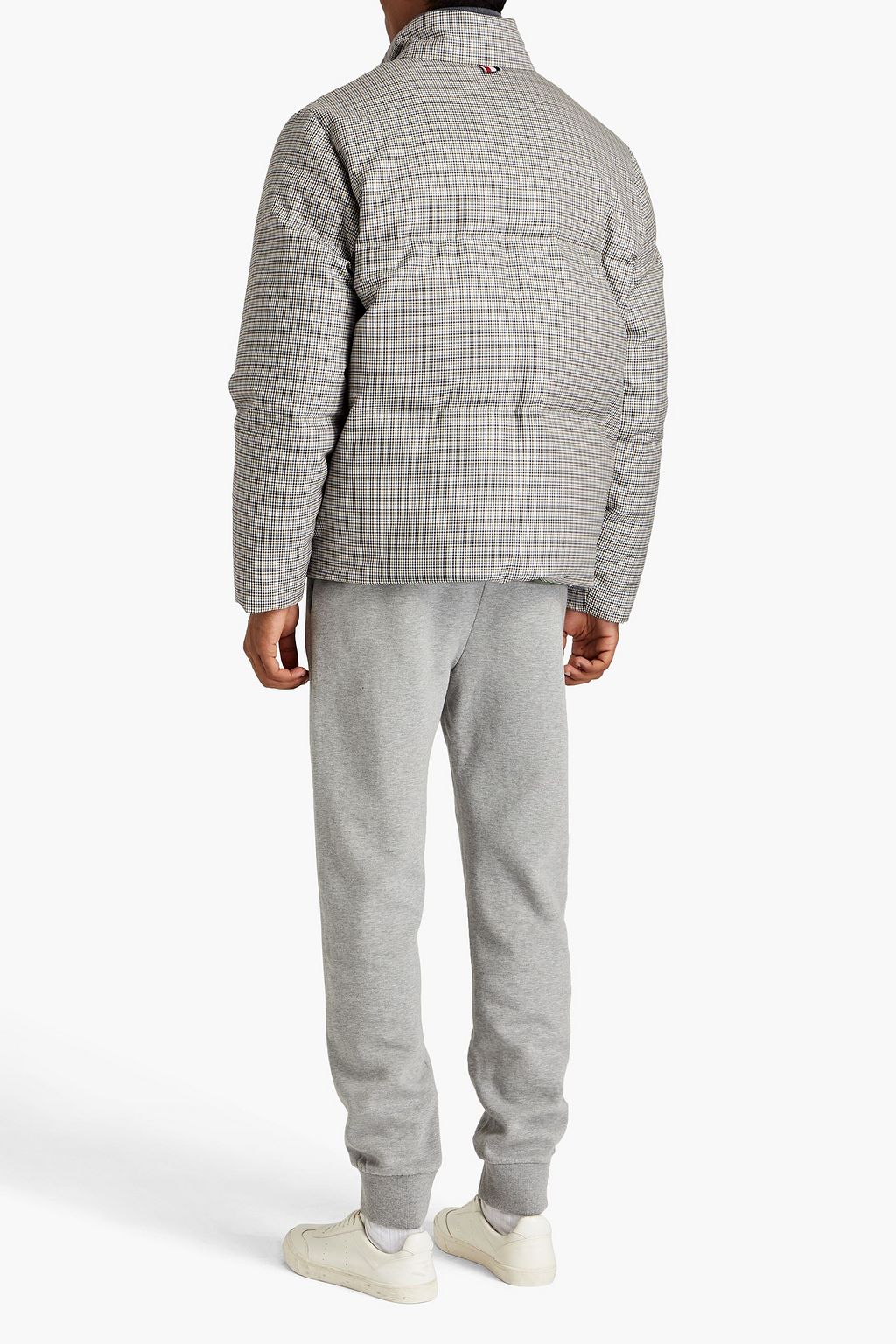 THOM BROWNE Reversible quilted houndstooth  wool-tweed and shell down jacket