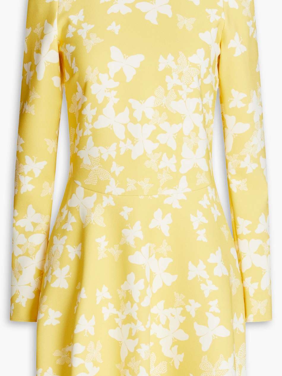printed crepe mini dress