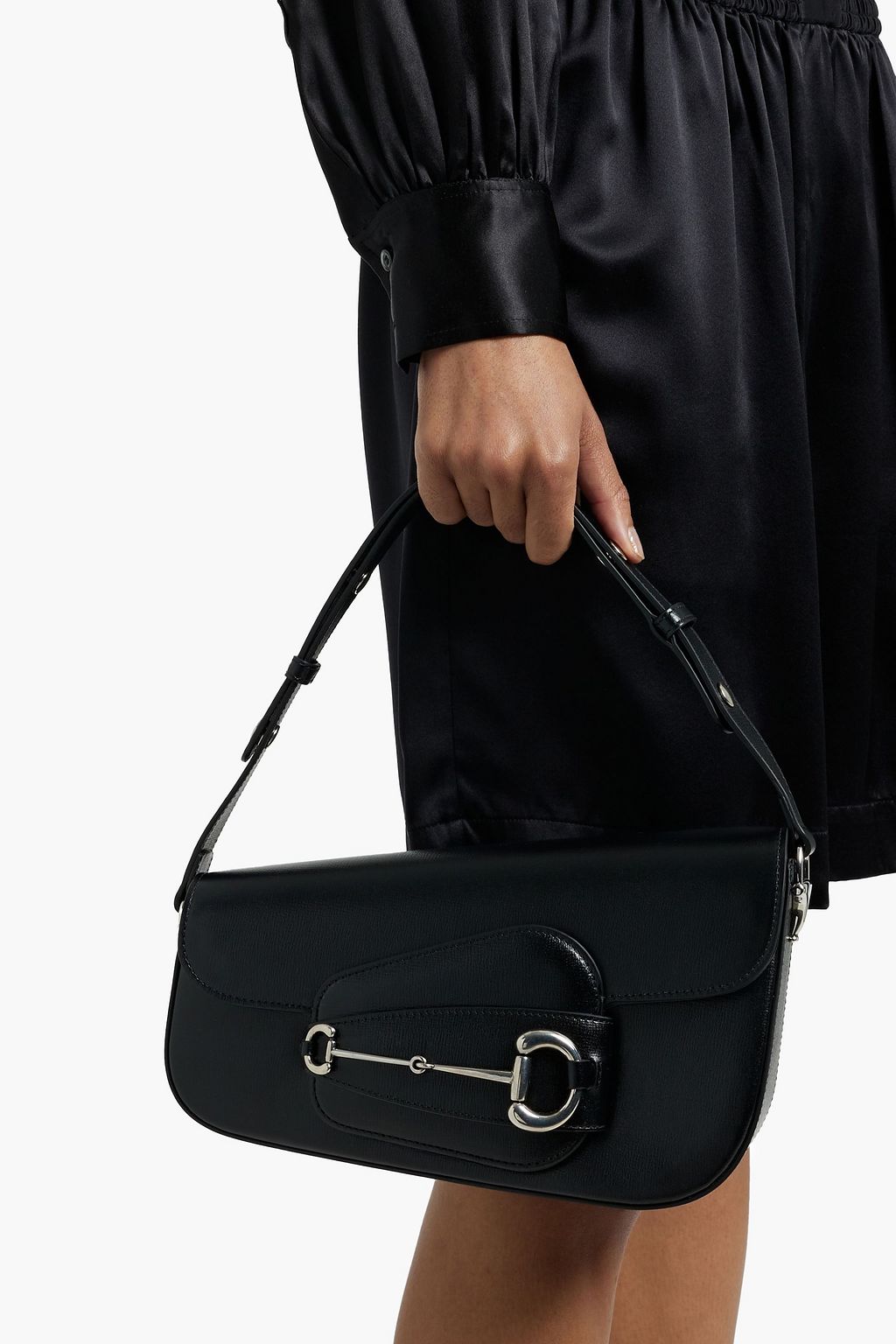 GUCCI حقيبة كتف هورسبيت 1955 من الجلد بملمس نافر
