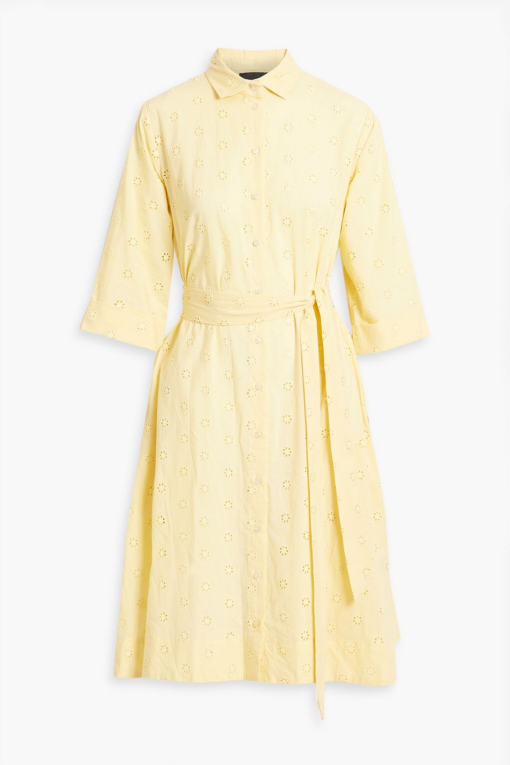 LISA MARIE FERNANDEZ Broderie anglaise cotton shirt dress | THE OUTNET