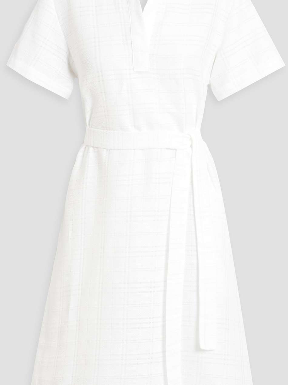 cotton-jacquard mini shirt dress