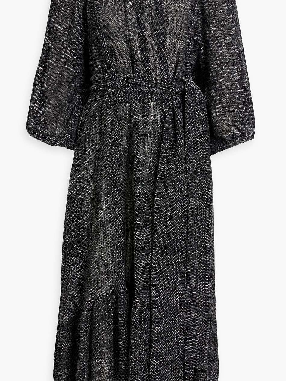 laure linen-blend gauze midi dress
