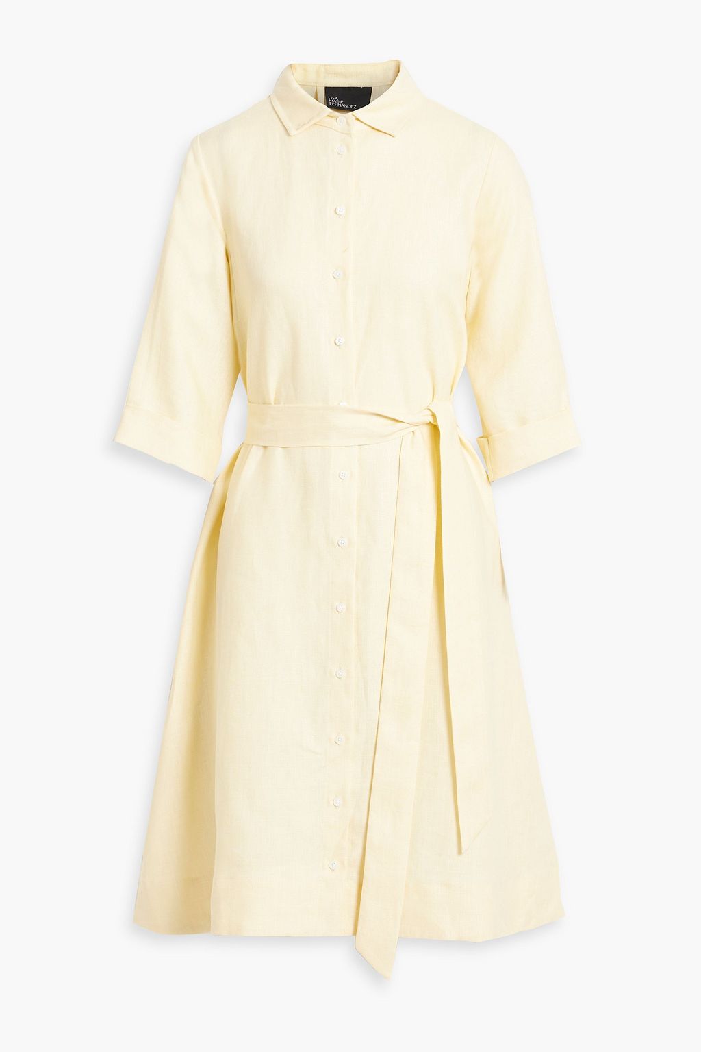 LISA MARIE FERNANDEZ Belted linen shirt dress | THE OUTNET