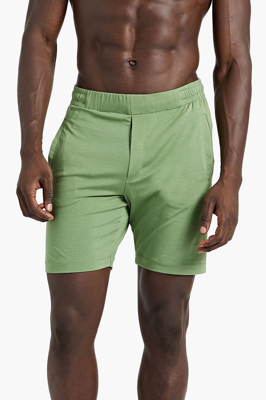 HAMILTON AND HARE Lyocell-blend jersey pajama shorts