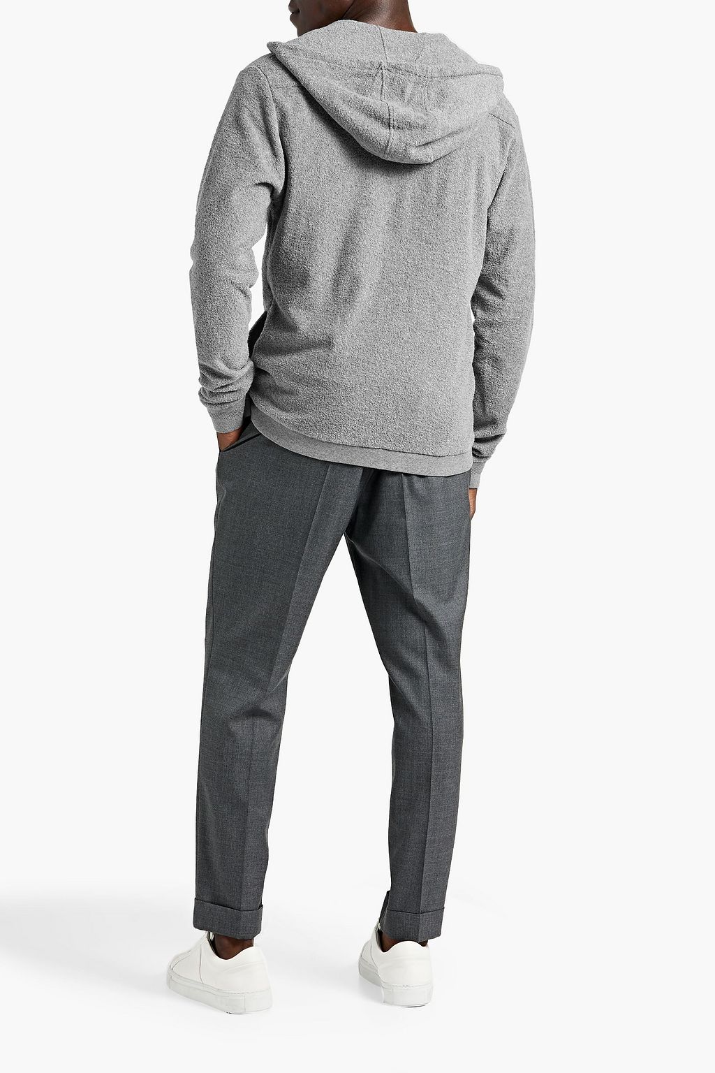 HAMILTON AND HARE コットンテリー ジップアップフーディ