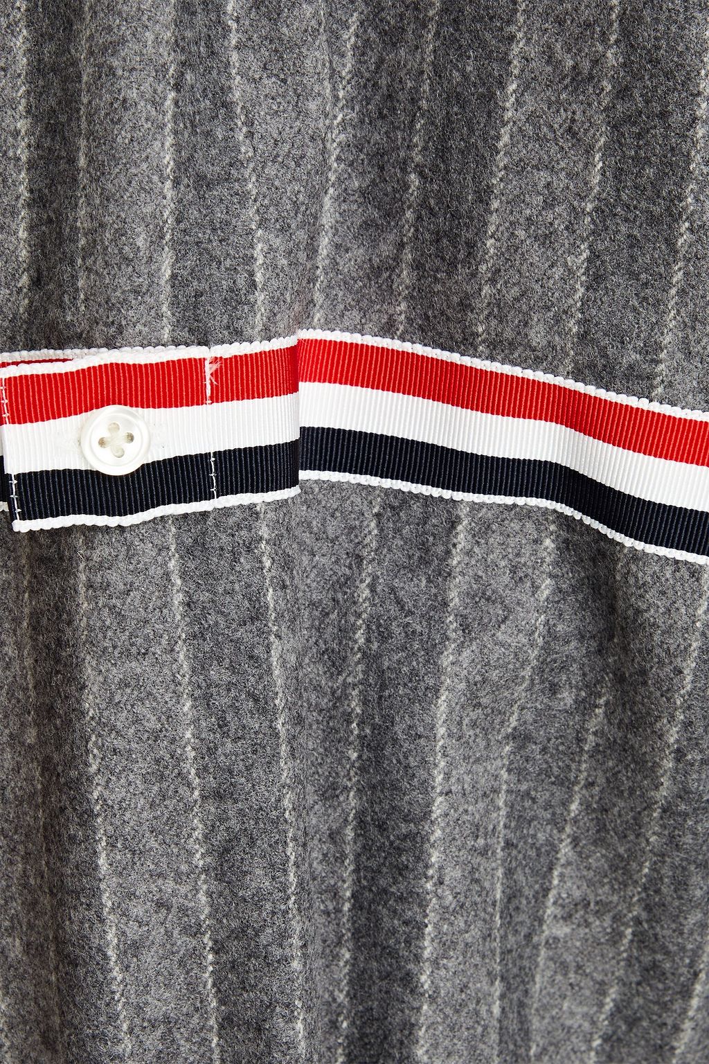 THOM BROWNE Pinstriped wool overshirt