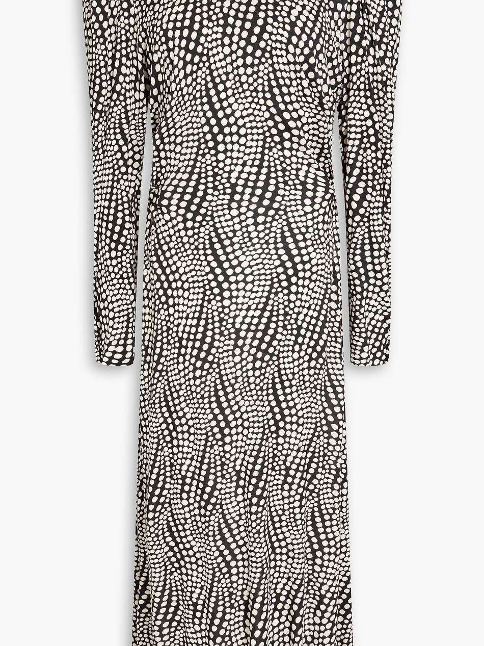 polka-dot jersey maxi dress