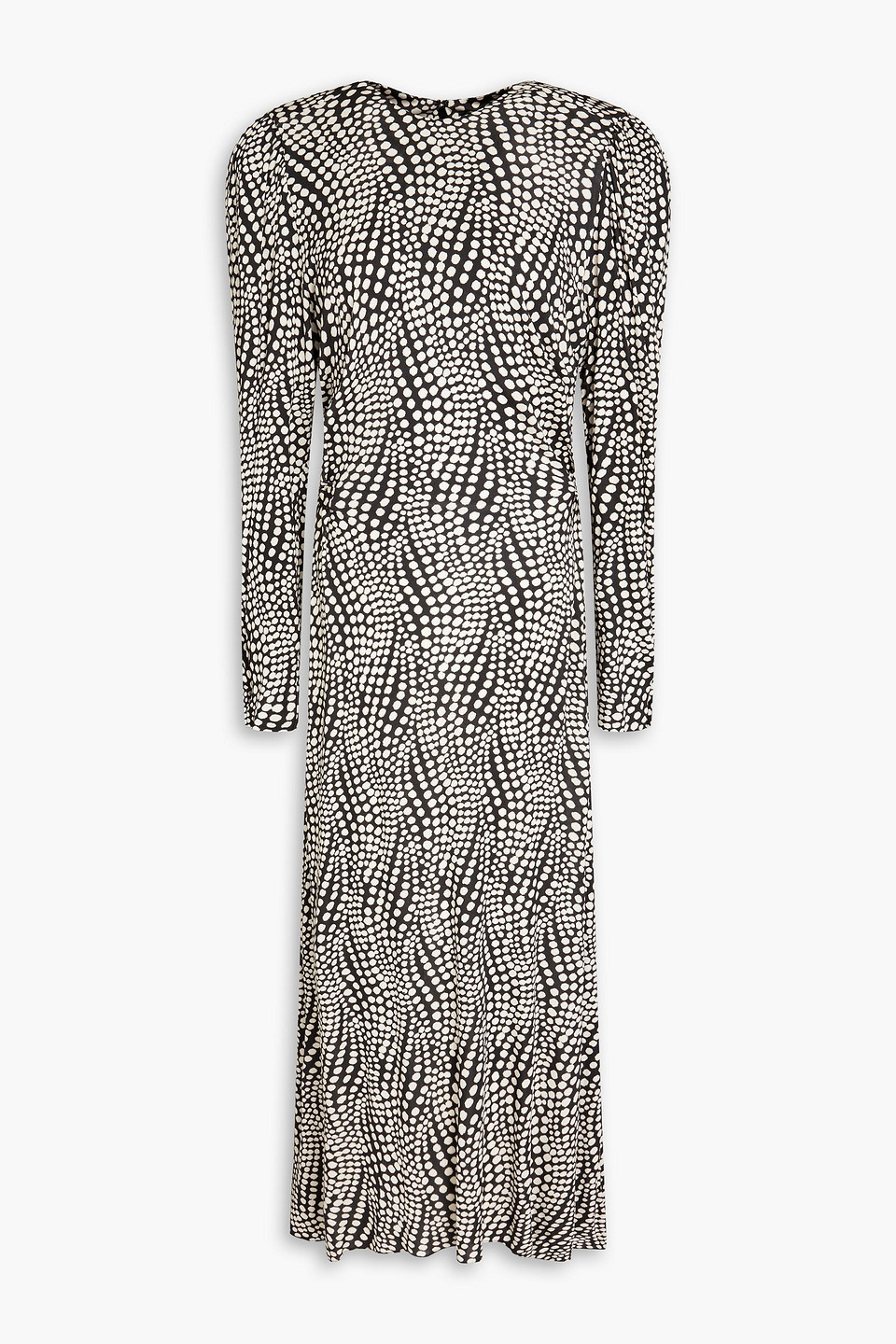 Isabel Marant Polka-dot Jersey Maxi Dress In Schwarz